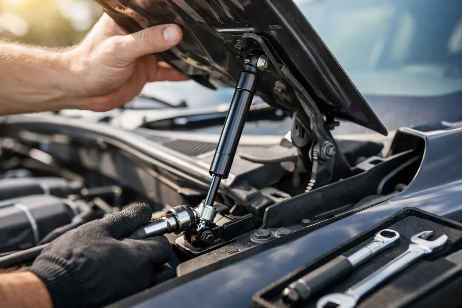 Bonnet Support Installation: Fit Struts Safely